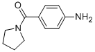 structure of CAS# 56302-41-1, 4-(Pyrrolidin-1-Ylcarbonyl)Aniline;4-(Pyrrolidin-1-Ylcarbonyl)Aniline(SALTDATA: FREE);4-(Pyrrolidinocarbonyl)Aniline