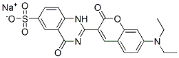 CAS 登录号：56330-12-2， 2-[7-(二乙基氨基)-2-氧代-2H-1-苯并吡喃-3-基]-1,4-二氢-4-氧代喹唑啉-6-磺酸钠