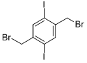 structure of CAS# 56403-29-3, 1,4-Bis(Bromomethyl)-2,5-Diiodobenzene;1,4-BIS(BROMOMETHYL)-2,5-DIIODOBENZENE