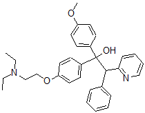 CAS#: 56501-80-5， 1-(4-Diethylaminoethoxyphenyl)-1-(4-Methoxyphenyl)-2-Phenyl-2-(2-Pyridyl)Ethanol