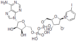 CAS 登录号：56541-70-9， (2R,3R,4S,5R)-5-[[[[(2R,3S,4R,5R)-5-(6-氨基嘌呤-9-基)-3,4-二羟基四氢呋喃-2-基]甲氧基-羟基磷酰]氧基-羟基磷酰]氧基甲基]-4-羟基-2-(3-碘吡啶-1-鎓-1-基)四氢呋喃-3-醇