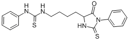 CAS#: 5657-26-1， 1-(4-(5-Oxo-1-phenyl-2-thioxoimidazolidin-4-yl)butyl)-3-phenylthiourea