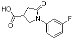 结构式 CAS# 566154-63-0, 1-(3-氟苯基)-5-氧代-3-吡咯烷羧酸
