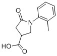 结构式 CAS# 56617-44-8, 5-氧代-1-邻甲苯基-吡咯烷-3-羧酸