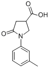 structure of CAS# 56617-45-9, 5-Oxo-1-m-Tolyl-Pyrrolidine-3-Carboxylic Acid;(3S)-1-(3-Methylphenyl)-5-Oxo-Pyrrolidine-3-Carboxylate;(3S)-1-(3-Methylphenyl)-5-Oxo-3-Pyrrolidinecarboxylate;(3S)-5-Keto-1-(3-Methylphenyl)Pyrrolidine-3-Carboxylate