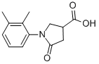 结构式 CAS# 56617-46-0, 1-(2,3-二甲基-苯基)-5-氧代-吡咯烷-3-羧酸