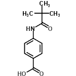 structure of CAS# 56619-97-7, 4-[(2,2-Dimethylpropanoyl)Amino]Benzoic Acid;4-(2,2-dimethylpropanoylamino)benzoic acid;4-(2,2-Dimethylpropionylamino)benzoic acid;4-(2,2-Dimethyl-propionylamino)-benzoic acid