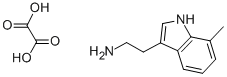 structure of CAS# 56644-28-1, 7-Methyltryptamine, Oxalate Salt;7-METHYLTRYPTAMINE HYDROGENOXALATE;7-METHYLTRYPTAMINE, OXALATE SALT;7-Methyltryptamineoxalate,>95%