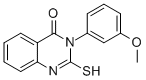 structure of CAS# 56671-19-3, 2-Mercapto-3-(3-Methoxy-Phenyl)-3H-Quinazolin-4-One;3-(3-Methoxyphenyl)-2-Thioxo-1H-Quinazolin-4-One;Fa-0619;Zinc00096574