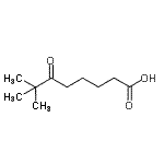 structure of CAS# 56721-58-5, 7,7-Dimethyl-6-Oxooctanoic Acid;7,7-Dimethyl-6-oxooctanoic acid