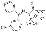 structure of CAS# 57109-90-7, Clorazepate Dipotassium Salt;Dipotassium 7-Chloro-2-Keto-5-Phenyl-1,3-Dihydro-1,4-Benzodiazepine-3-Carboxylic Acid Hydroxide;Dea No. 2768;1H-1,4-Benzodiazepine-3-Carboxylic Acid, 7-Chloro-2,3-Dihydro-2-Oxo-5-Phenyl-, M