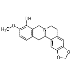 CAS#: 572-76-9， 10-Methoxy-5,8,13,13A-Tetrahydro-6H-[1,3]Dioxolo[4,5-g]Isoquinolino[3,2-A]Isoquinolin-9-Ol