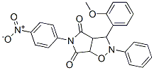 CAS 登录号：5726-73-8， 6-(2-甲氧基苯基)-3-(4-硝基苯基)-7-苯基-8-氧杂-3,7-二氮杂双环[3.3.0]辛烷-2,4-二酮