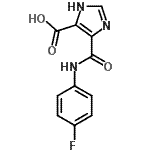结构式 CAS# 575497-25-5, 4-[(4-氟苯基)氨基甲酰]-1H-咪唑-5-羧酸
