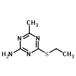 结构式 CAS# 57639-45-9, 4-(乙硫基)-6-甲基-1,3,5-三嗪-2-胺