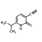 structure of CAS# 5782-69-4, 6-Isopropyl-2-Oxo-1,2-Dihydro-3-Pyridinecarbonitrile;3-Pyridinecarbonitrile, 1,2-dihydro-6-(1-methylethyl)-2-oxo-;6-(methylethyl)-2-oxohydropyridine-3-carbonitrile;6-Isopropyl-2-oxo-1,2-dihydro-3-pyridinecarbonitrile