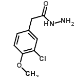 结构式 CAS# 58120-91-5, 2-(3-氯-4-甲氧基苯基)乙酰肼
