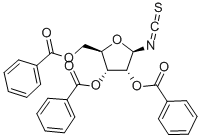 structure of CAS# 58214-53-2, 2,3,5-Tri-O-Benzoyl-beta-D-Ribofuranosyl isothiocyanate