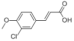 structure of CAS# 58236-76-3, 3-Chloro-4-Methoxycinnamic Acid;3-CHLORO-4-METHOXYCINNAMIC ACID  97