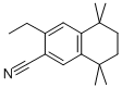 structure of CAS# 58243-87-1, 3-Ethyl-5,5,8,8-Tetramethyl-5,6,7,8-Tetrahydro-Naphthalene-2-Carbonitrile;7-Ethyl-1,1,4,4-Tetramethyl-Tetralin-6-Carbonitrile;7-Ethyl-1,1,4,4-Tetramethyl-6-Tetralincarbonitrile;1,1,4,4-Tetramethyl-6-Ethyl-7-Cyanotetralin