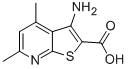 structure of CAS# 58327-76-7, 3-Amino-4,6-Dimethylthieno[2,3-b]Pyridine-2-Carboxylic Acid;3-Amino-4,6-Dimethyl-Thieno[5,4-B]Pyridine-2-Carboxylate;3-Amino-4,6-Dimethyl-2-Thieno[5,4-B]Pyridinecarboxylate;Zinc00038870
