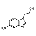 结构式 CAS# 58687-45-9, 2-(5-氨基-1H-苯并咪唑-1-基)乙醇