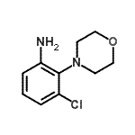 structure of CAS# 58785-07-2, 3-Chloro-2-(4-Morpholinyl)Aniline;(3-chloro-2-morpholin-4-ylphenyl)amine;3-chloro-2-(4-morpholinyl)aniline;3-chloro-2-morpholin-4-ylaniline
