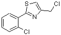 structure of CAS# 588676-51-1, 4-(Chloromethyl)-2-(2-Chlorophenyl)-1,3-Thiazole;MFCD03423388;ZINC02569099