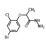 structure of CAS# 588679-51-0, 2-(4-Bromo-2-Chlorophenoxy)Propanehydrazide;2-(4-bromo-2-chlorophenoxy)propanehydrazide;2-(4-Bromo-2-chlorophenoxy)propanohydrazide;MFCD03423121