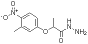 structure of CAS# 588681-42-9, 2-(3-Methyl-4-Nitrophenoxy)Propanehydrazide;2-(3-methyl-4-nitrophenoxy)propanehydrazide;2-(3-Methyl-4-nitrophenoxy)propanohydrazide;MFCD03423126