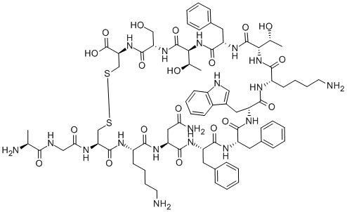 CAS#: 58976-46-8， Ala-Gly-Cys-Lys-Asn-Phe-Phe-D-Trp-Lys-Thr-Phe-Thr-Ser-Cys
