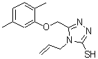 structure of CAS# 590354-68-0, 4-Allyl-5-[(2,5-Dimethylphenoxy)Methyl]-4H-1,2,4-Triazole-3-Thiol;4-Allyl-5<wbr>-(2,5-dim<wbr>ethyl-phe<wbr>noxymethy<wbr>l)-4H-[1,<wbr>2,4]triaz<wbr>ole-3-thi<wbr>ol;5-[(2,5-d<wbr>imethylph<wbr>enoxy)met<wbr>hyl]-4-(p<wbr>rop-2-en-<wbr>1-yl)-4H-<wbr>1,2,4-tri<wbr>azole-3-t<wbr>hiol;5-[(2,5-d<wbr>imethylph<wbr>enoxy)met<wbr>hyl]-4-pr<wbr>op-2-enyl<wbr>-1,2,4-tr<wbr>iazole-3-<wbr>thiol