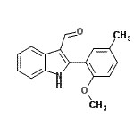 structure of CAS# 590391-05-2, 2-(2-Methoxy-5-Methylphenyl)-1H-Indole-3-Carbaldehyde;2-(2-methoxy-5-methylphenyl)-1H-indole-3-carbaldehyde
