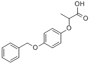 structure of CAS# 59058-37-6, 2-[4-(Benzyloxy)Phenoxy]-Propionic Acid;Propionic Acid, 2-[P-(Benzyloxy)Phenoxy]- (6CI)2-(4-Phenoxyphenoxy)Ethanol;Propionic Acid, 2-[P-(Benzyloxy)Phenoxy]- (6CI);Propanoic  Acid,  2-[4-(Phenylmethoxy)Phenoxy]-