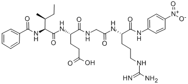 结构式 CAS# 59068-47-2, Nalpha-苯甲酰基-L-异亮氨酰-L-谷氨酰-甘氨酰-L-精氨酰-4-硝基苯胺