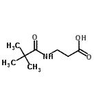 结构式 CAS# 5910-56-5, N-(2,2-二甲基丙烷酰基)-beta-丙氨酸