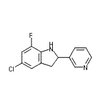 CAS 登录号：593234-02-7， 5-氯-7-氟-2-(3-吡啶基)吲哚啉