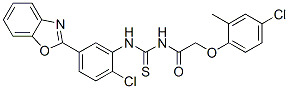 CAS#: 593238-43-8， N-[[[5-(2-Benzoxazolyl)-2-Chlorophenyl]Amino]Thioxomethyl]-2-(4-Chloro-2-Methylphenoxy)-Acetamide