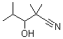 structure of CAS# 59346-56-4, 2,2,4-Trimethyl-3-Hydroxy-n-Valeronitrile;3-HYDROXY-2,2,4-TRIMETHYL-N-VALERONITRILE;2,2,4-TRIMETHYL-3-HYDROXY-N-VALERONITRILE;3-Hydroxy-2,2,4-Trimethylpentanenitrile