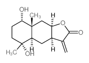 CAS 登录号：5945-43-7， (3aR,4aalpha,9aalpha)-3a,4,4a,5,6,7,8,8a,9,9alpha-十氢-5alpha,8alpha-二羟基-5,8abeta-二甲基-3-亚甲基萘并[2,3-b]呋喃-2(3H)-酮