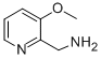 structure of CAS# 595560-87-5, 3-Methoxy-2-Pyridinemethanamine;C-(3-METHOXY-PYRIDIN-2-YL)-METHYLAMINE;2-Pyridinemethanamine,3-Methoxy-(9CI);(3-METHOXYPYRIDIN-2-YL)METHANAMINE