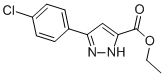structure of CAS# 595610-40-5, 3-(4-Chlorophenyl)-1H-Pyrazole-5-Carboxylic Acid Ethyl Ester;3-(4-CHLOROPHENYL)-1H-PYRAZOLE-5-CARBOXYLIC ACID ETHYL ESTER