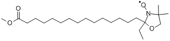 结构式 CAS# 59719-53-8, 15-[(2S)-2-乙基-3-羟基-4,4-二甲基-恶唑烷-2-基]十五烷酸甲酯
