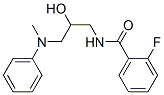 CAS 登录号：59772-70-2， 2-氟-N-[2-羟基-3-(甲基苯基氨基)丙基]苯甲酰胺