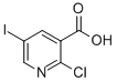 structure of CAS# 59782-86-4, 2-Chloro-5-Iodonicotinic Acid;2-Chloro-5-Iodopyridine-3-Carboxylic Acid, 3-Carboxy-2-Chloro-1-Iodopyridine;2-Chloro-5-Iodopyridine-3-Carboxylic Acid;2-CHLORO-5-IODONICOTINIC ACID