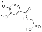 结构式 CAS# 59893-89-9, (3,4-二甲氧基-苯甲酰基氨基)-乙酸