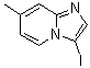结构式 CAS# 59938-33-9, 3-碘-7-甲基咪唑并[1,2-a]吡啶