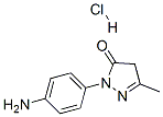 structure of CAS# 59994-27-3, 2-(4-Aminophenyl)-2,4-Dihydro-5-Methyl-3H-Pyrazol-3-One Monohydrochloride;2-(4-Aminophenyl)-2,4-Dihydro-5-Methyl-3H-Pyrazol-3-One Monohydrochloride;2-(4-Amino-Phenyl)-5-Methyl-2,4-Dihydro-Pyrazol-3-One