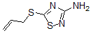 structure of CAS# 60093-12-1, 5-(2-Propen-1-Ylthio)-1,2,4-Thiadiazol-3-Amine;3-AMINO-5-ALLYLTHIO-1,2,4-THIADIAZOLE