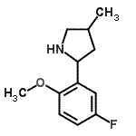 CAS#: 603068-66-2， 2-(5-Fluoro-2-methoxyphenyl)-4-methylpyrrolidine